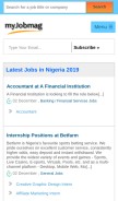 How myjobmag.com looks like on a mobile device such as an iPhone.