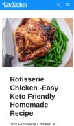 How myketokitchen.com looks like on a mobile device such as an iPhone.