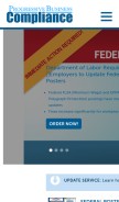 How mylaborlawalerts.com looks like on a mobile device such as an iPhone.