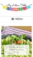 How mylatinatable.com looks like on a mobile device such as an iPhone.