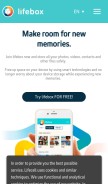 How mylifebox.com looks like on a mobile device such as an iPhone.