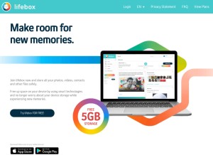 How mylifebox.com looks like on a tablet such as an iPad.