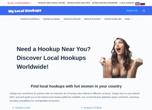 How mylocalhookups.com looks like on a tablet such as an iPad.