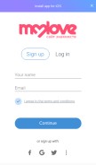 How mylove.ru looks like on a mobile device such as an iPhone.