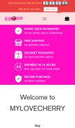 How mylovecherry.com looks like on a mobile device such as an iPhone.