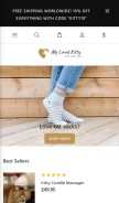 How mylovedkitty.com looks like on a mobile device such as an iPhone.