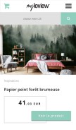 How myloview.fr looks like on a mobile device such as an iPhone.