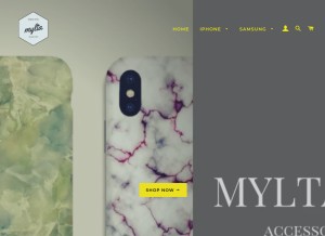 How myltastore.com looks like on a tablet such as an iPad.