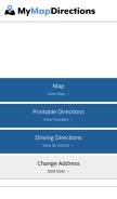 How mymapdirections.com looks like on a mobile device such as an iPhone.
