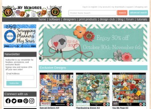 How mymemories.com looks like on a tablet such as an iPad.