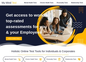 How mymindtest.com looks like on a tablet such as an iPad.
