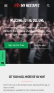 How mymixtapez.com looks like on a mobile device such as an iPhone.
