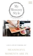 How mymommystyle.com looks like on a mobile device such as an iPhone.
