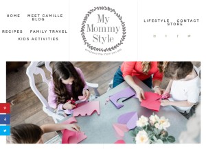 How mymommystyle.com looks like on a tablet such as an iPad.