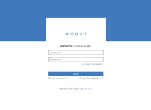 How mymonat.com looks like on a tablet such as an iPad.