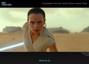 How mymovies.net looks like on a tablet such as an iPad.
