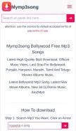 How mymp3song.world looks like on a mobile device such as an iPhone.