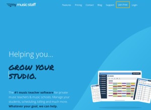 How mymusicstaff.com looks like on a tablet such as an iPad.