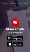 How mynewsbreak.me looks like on a mobile device such as an iPhone.