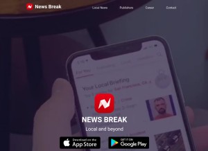 How mynewsbreak.me looks like on a tablet such as an iPad.