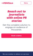 How mynewsdesk.com looks like on a mobile device such as an iPhone.