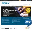 How mynic.my looks like on a mobile device such as an iPhone.