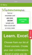 How myonlinetraininghub.com looks like on a mobile device such as an iPhone.