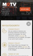 How myoutdoortv.com looks like on a mobile device such as an iPhone.