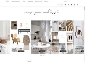 How myparadissi.com looks like on a tablet such as an iPad.
