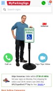 How myparkingsign.com looks like on a mobile device such as an iPhone.