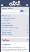 How mypetchicken.com looks like on a mobile device such as an iPhone.