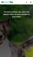 How mypetneedsthat.com looks like on a mobile device such as an iPhone.