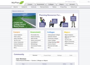 How myplan.com looks like on a tablet such as an iPad.