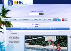 How mypool.com looks like on a tablet such as an iPad.