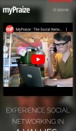How mypraize.com looks like on a mobile device such as an iPhone.