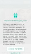 How myregistry.com looks like on a mobile device such as an iPhone.