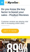 How myreviewfy.com looks like on a mobile device such as an iPhone.