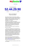How myrouterip.com looks like on a mobile device such as an iPhone.