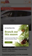 How mysanantonio.com looks like on a mobile device such as an iPhone.