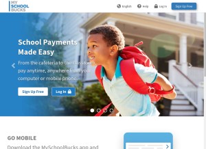 How myschoolbucks.com looks like on a tablet such as an iPad.