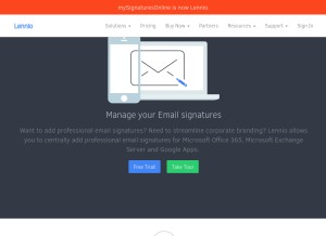 How mysignaturesonline.com looks like on a tablet such as an iPad.