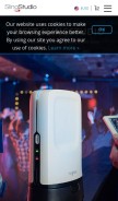 How myslingstudio.com looks like on a mobile device such as an iPhone.