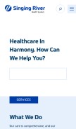 How mysrhs.com looks like on a mobile device such as an iPhone.