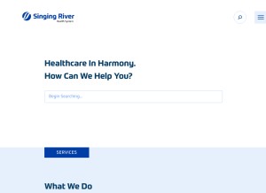 How mysrhs.com looks like on a tablet such as an iPad.