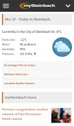 How mysteinbach.ca looks like on a mobile device such as an iPhone.