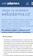 How mysteria.cz looks like on a mobile device such as an iPhone.