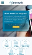 How mystrength.com looks like on a mobile device such as an iPhone.