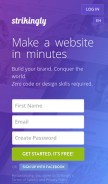 How mystrikingly.com looks like on a mobile device such as an iPhone.
