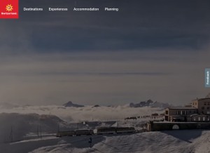 How myswitzerland.com looks like on a tablet such as an iPad.