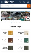 How mytarp.com looks like on a mobile device such as an iPhone.